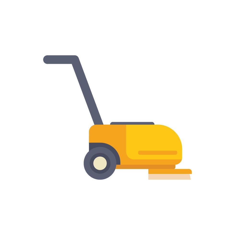 Professional cleaning equipment floor polisher machine icon vector