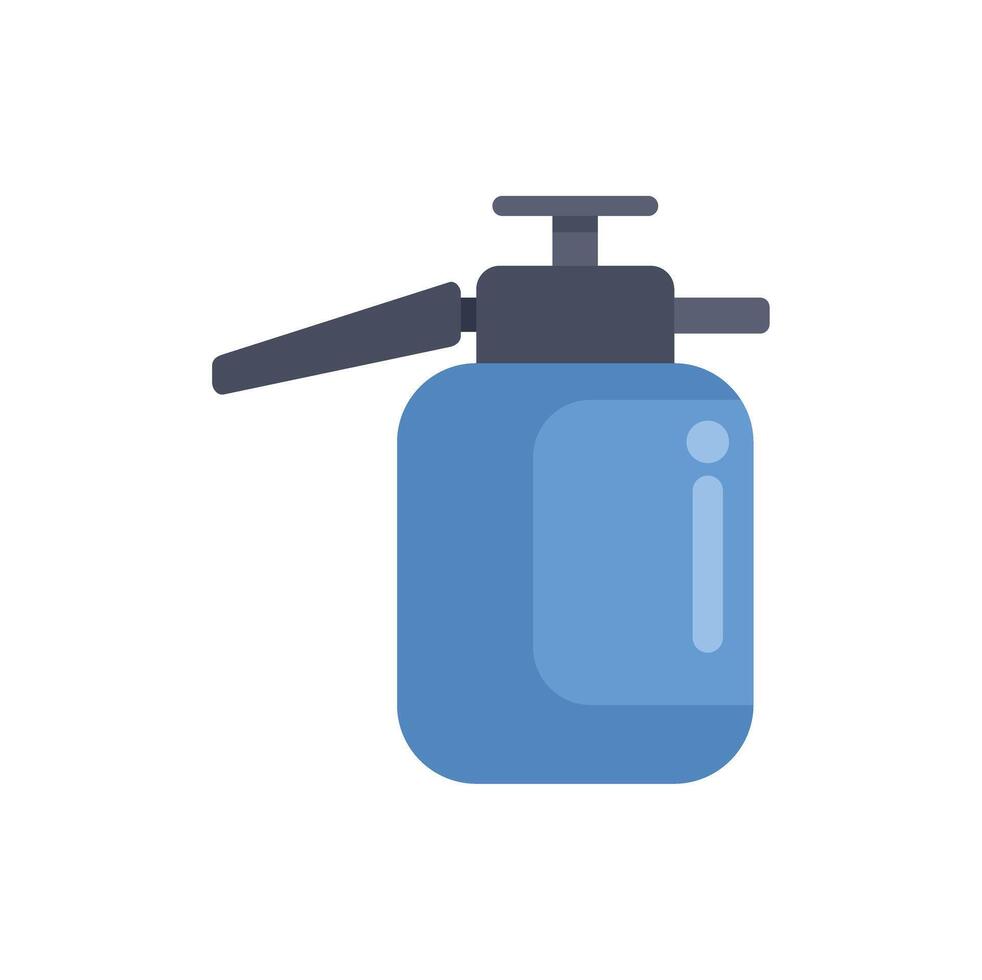 Blue spray bottle for gardening and cleaning showing minimalist style vector