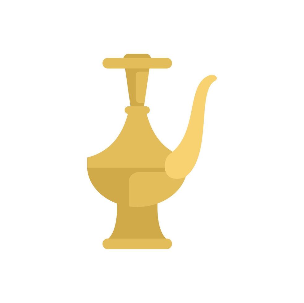 Golden arabian jug for serving traditional coffee or tea vector