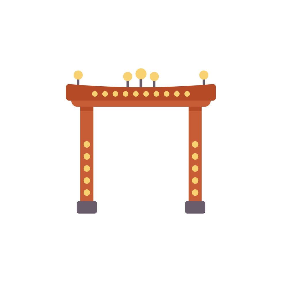 Chinese gate symbolizing entrance to chinatown district vector