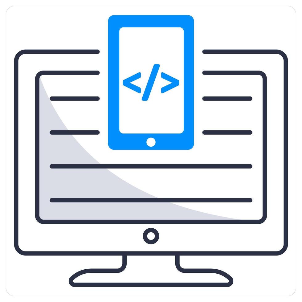 Adaptive Coding and coding icon concept vector
