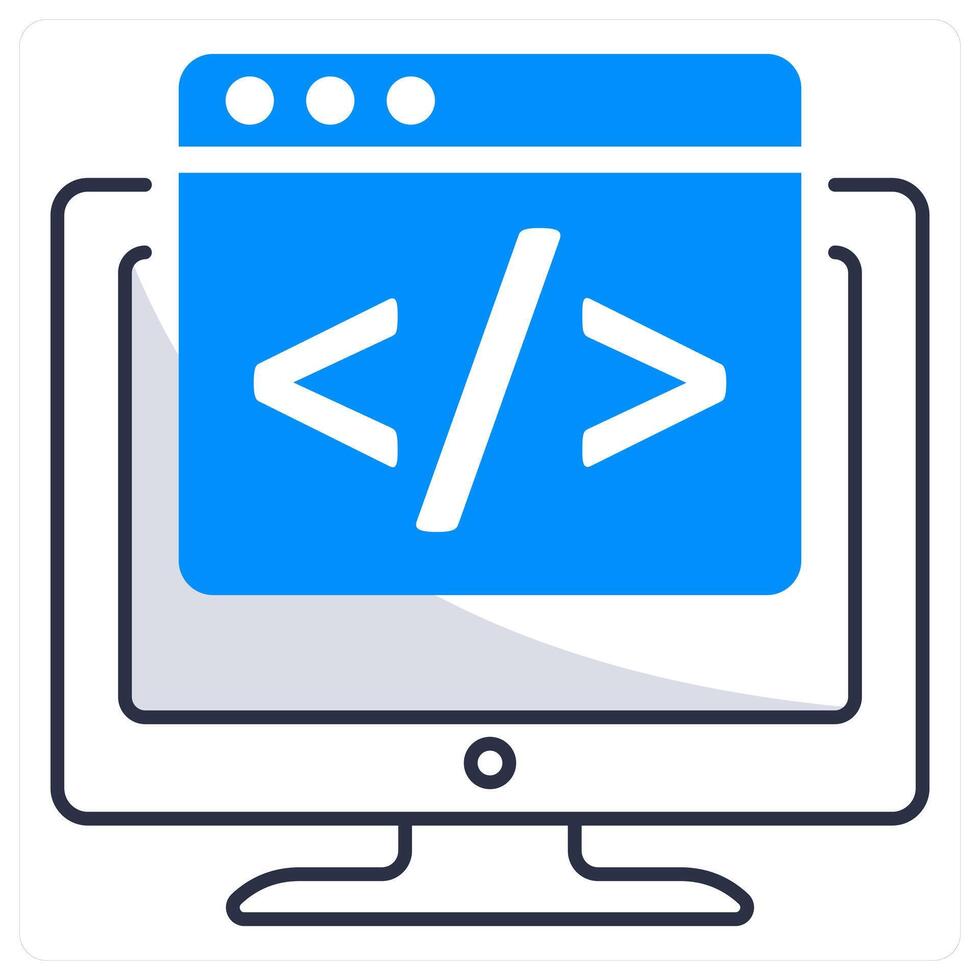 web desarrollo y código icono concepto vector
