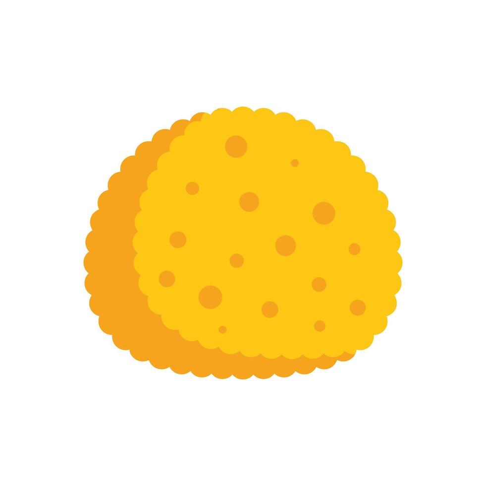 Round cracker with holes on white background vector