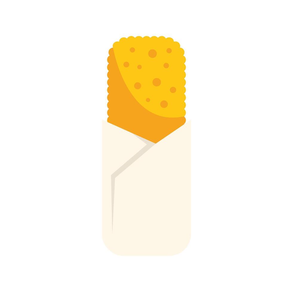 Brazilian cheese bread pao de queijo wrapped in paper for snacking vector