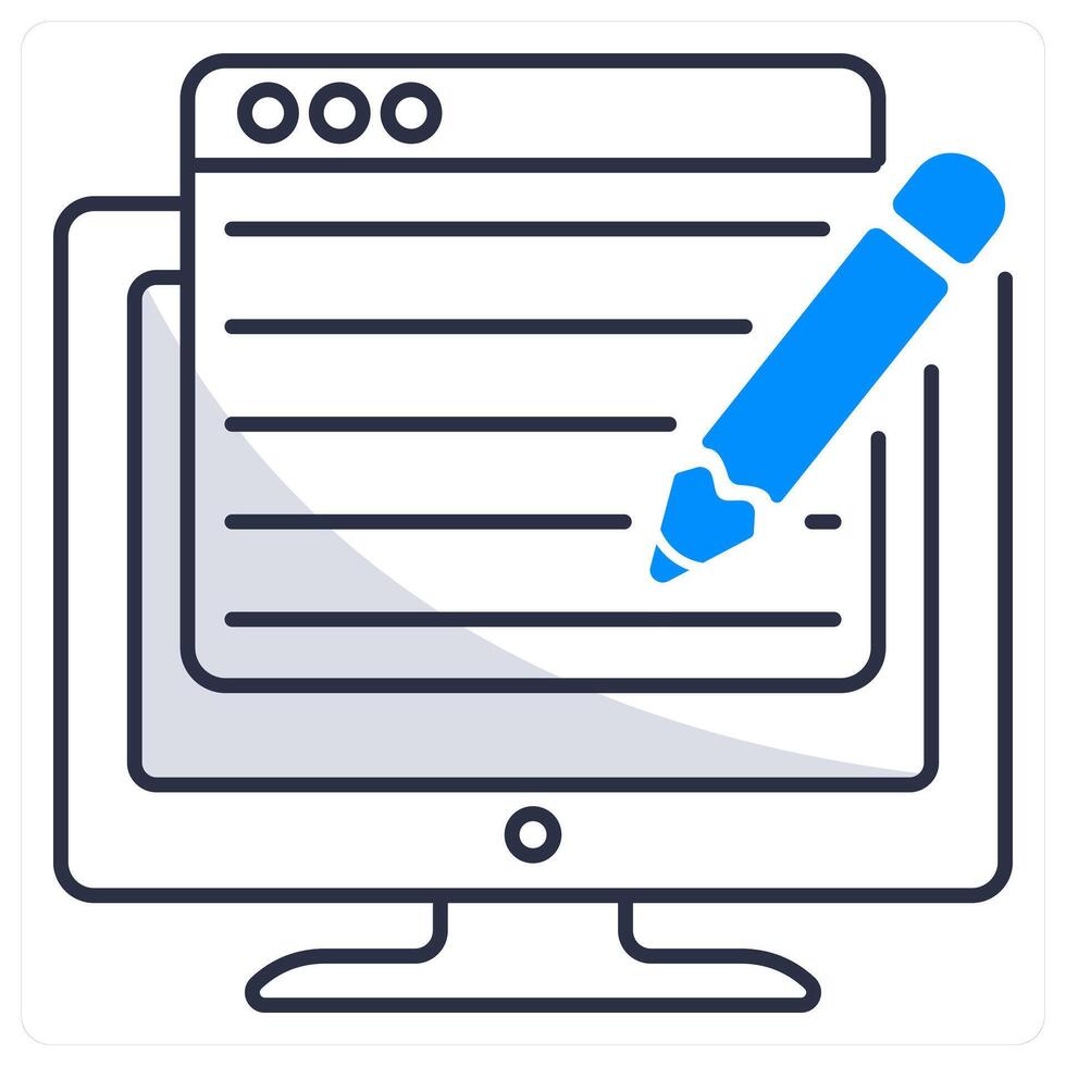 Content Writing and content icon concept vector