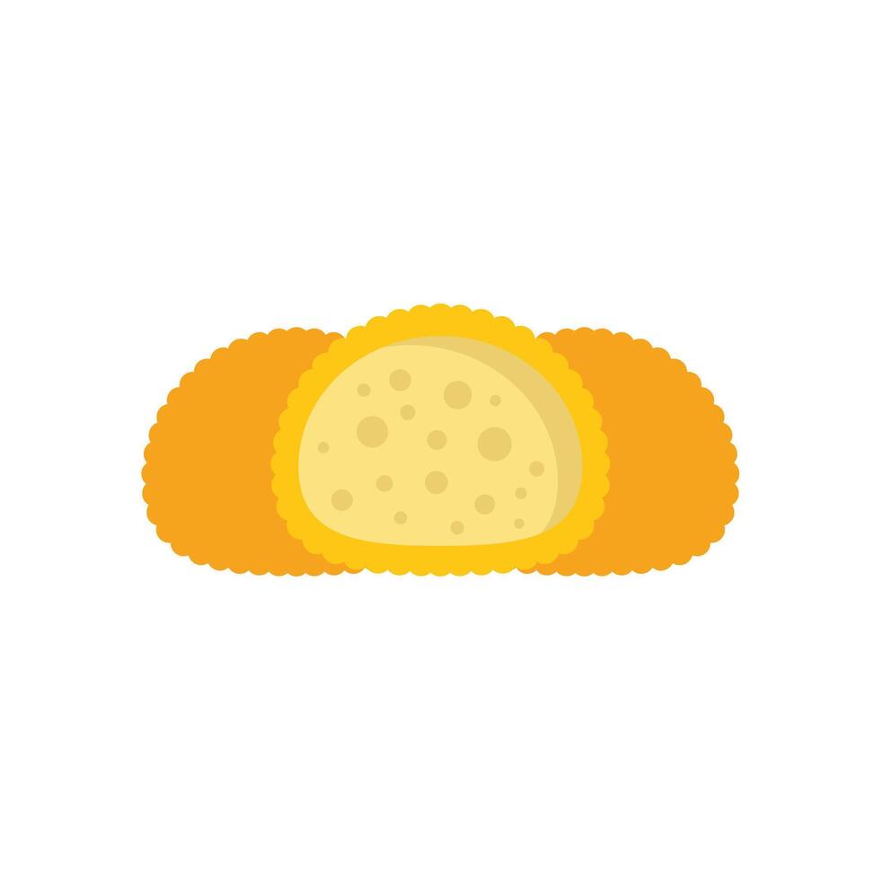 Fried breaded mozzarella cheese balls appetizer serving vector