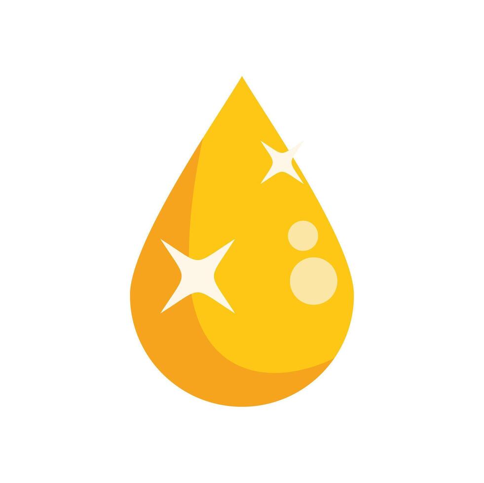Shiny oil drop representing purity and health vector