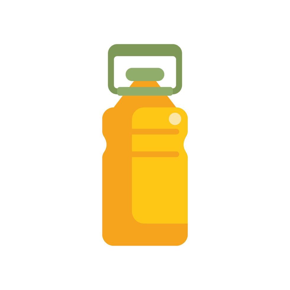 Yellow plastic bottle with handle containing cleaning product vector