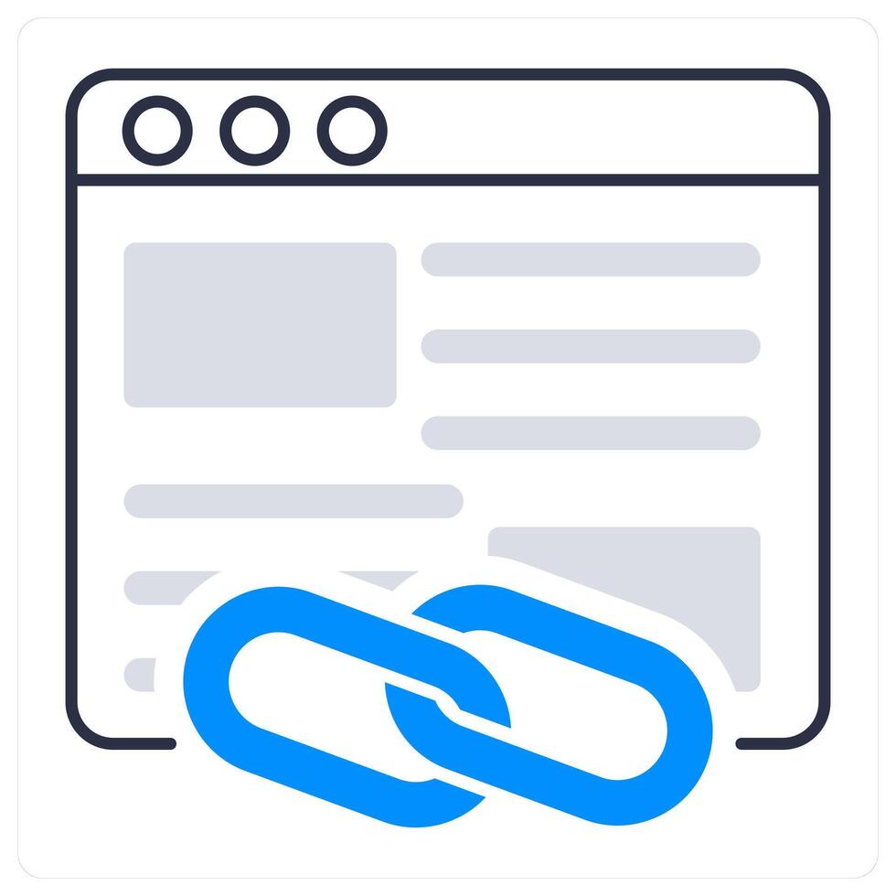 Backlink and link icon concept vector