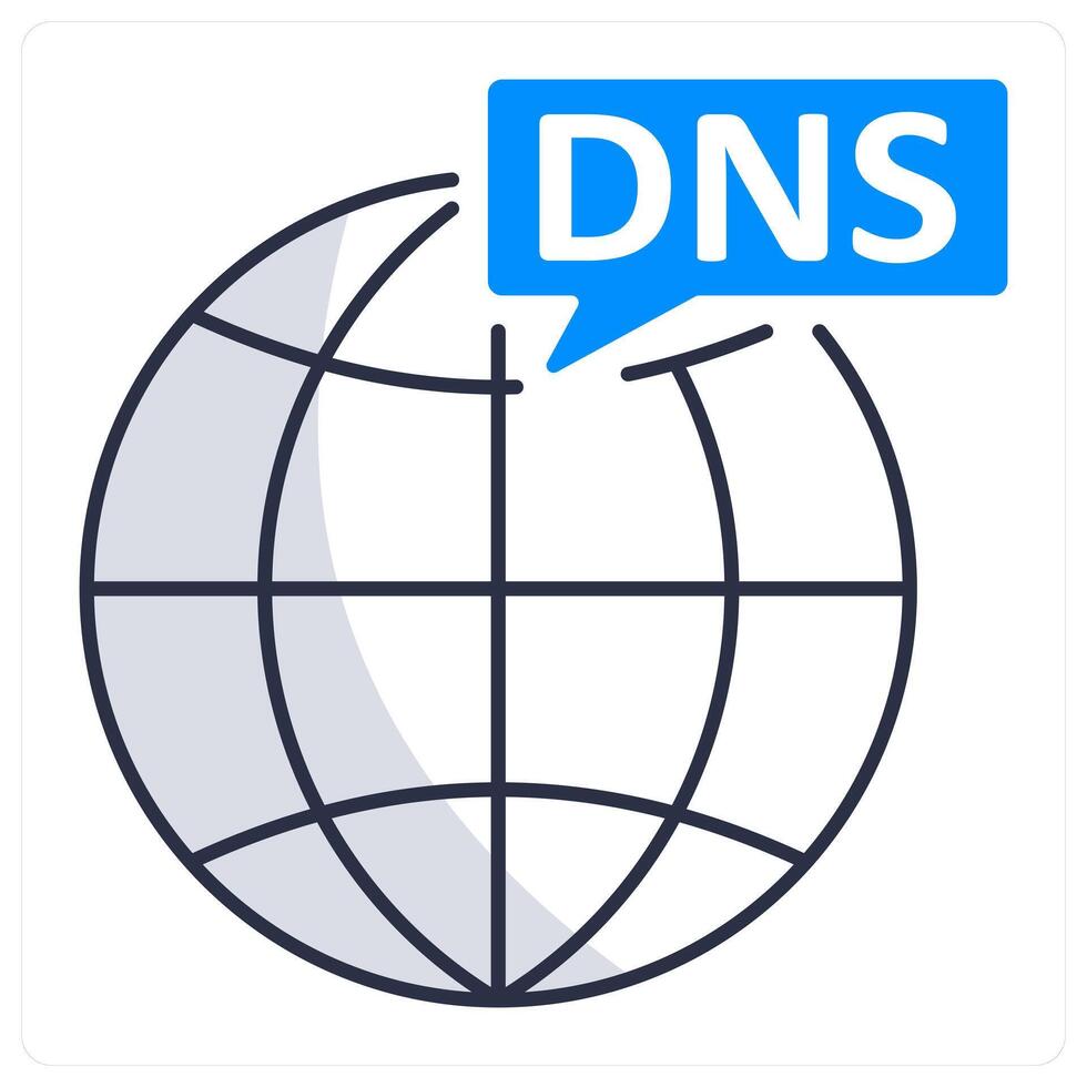 DNS and server icon concept vector
