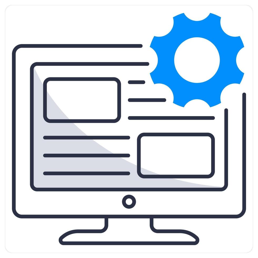 User Interface and design icon concept vector