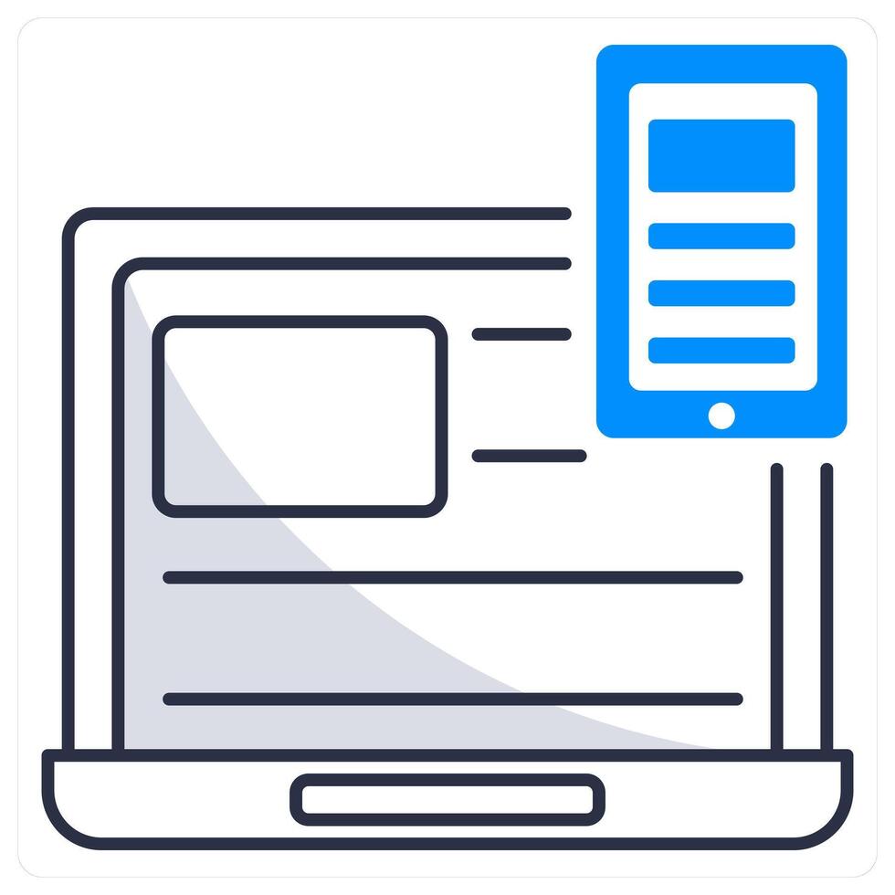 Responsive Design and layout icon concept vector