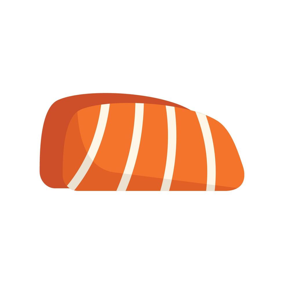 Salmon fish fillet showing fat lines illustration vector