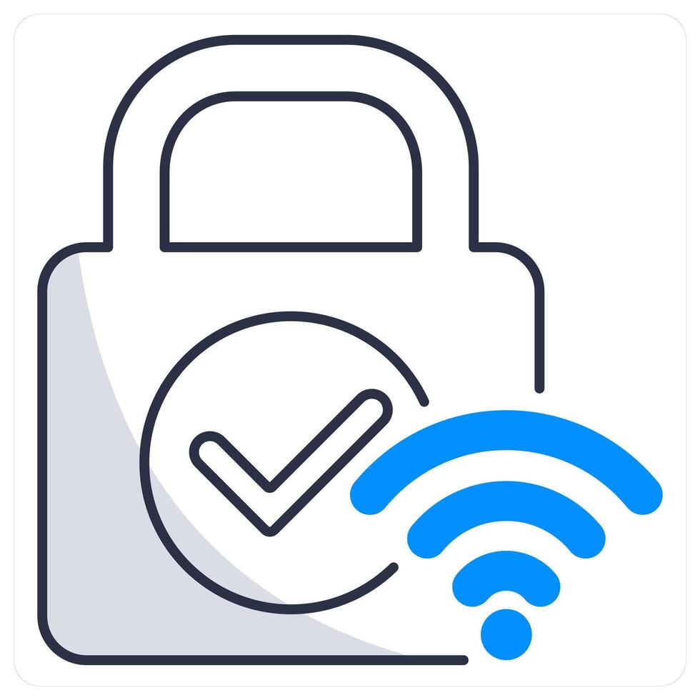Wireless Security and security icon concept vector