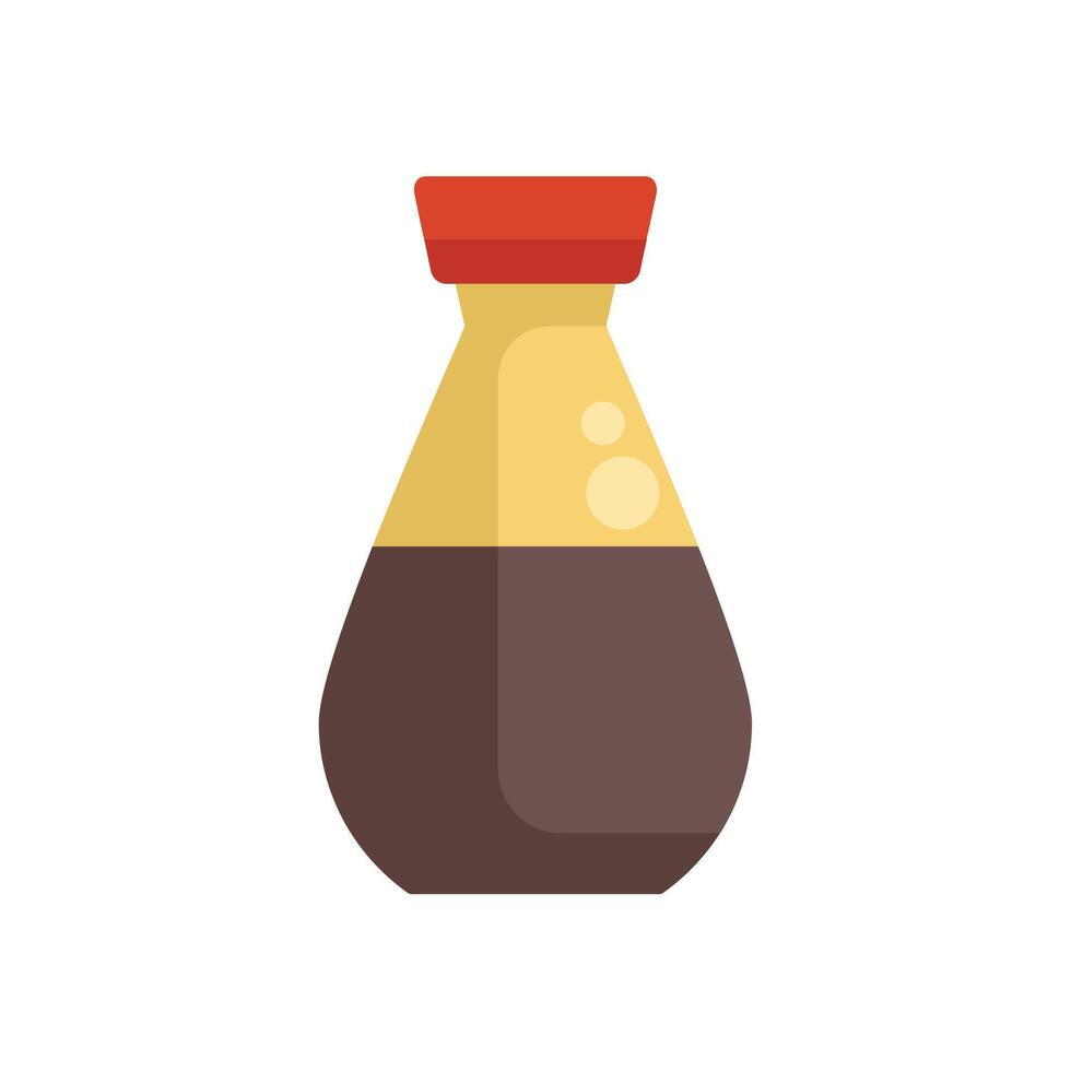 Soy sauce dispenser adding flavor to asian cuisine icon vector
