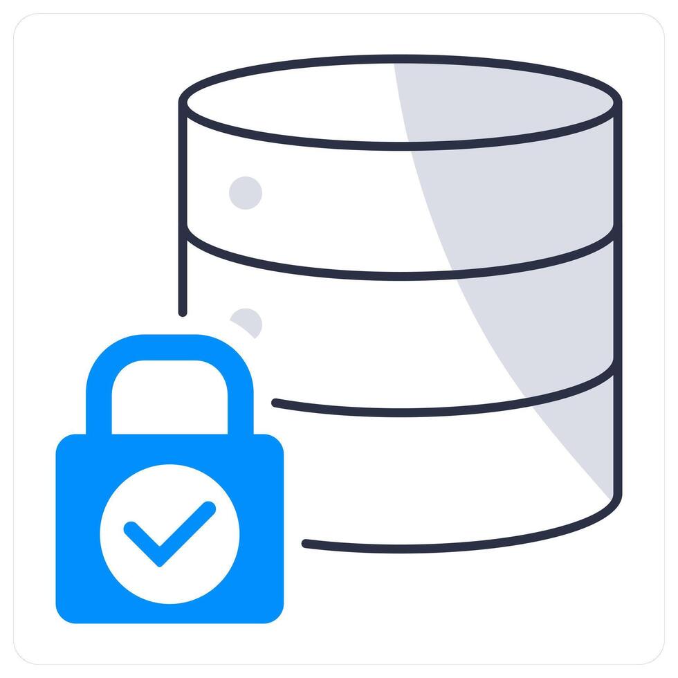 Data Security and cybersecurity icon concept vector