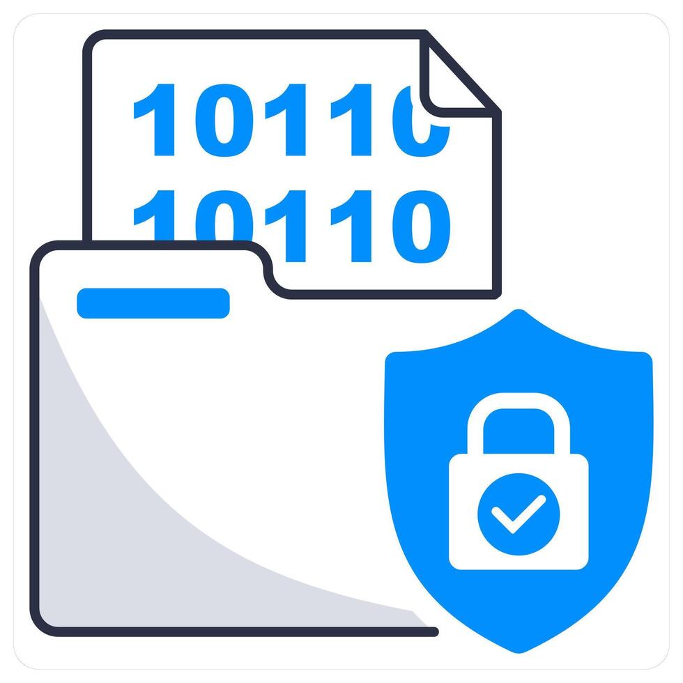 Data Encryption and technical icon concept vector