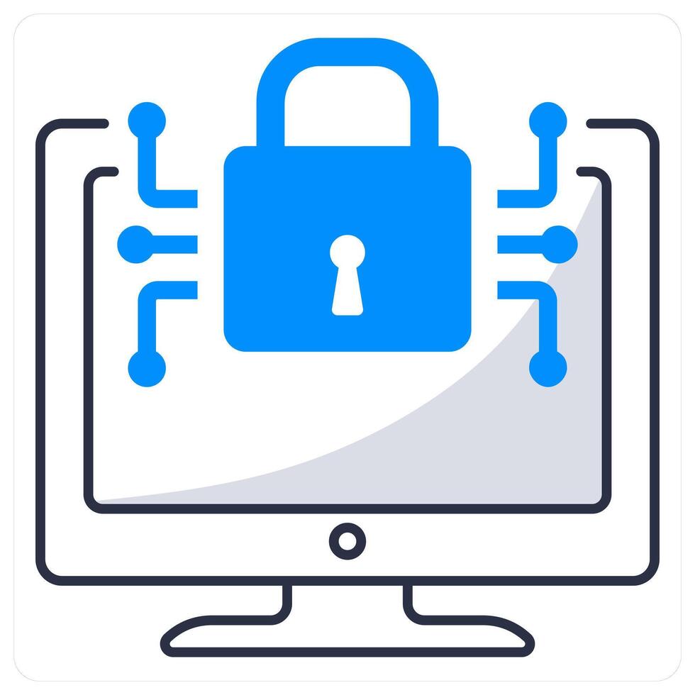 Cyber Security and data security icon concept vector