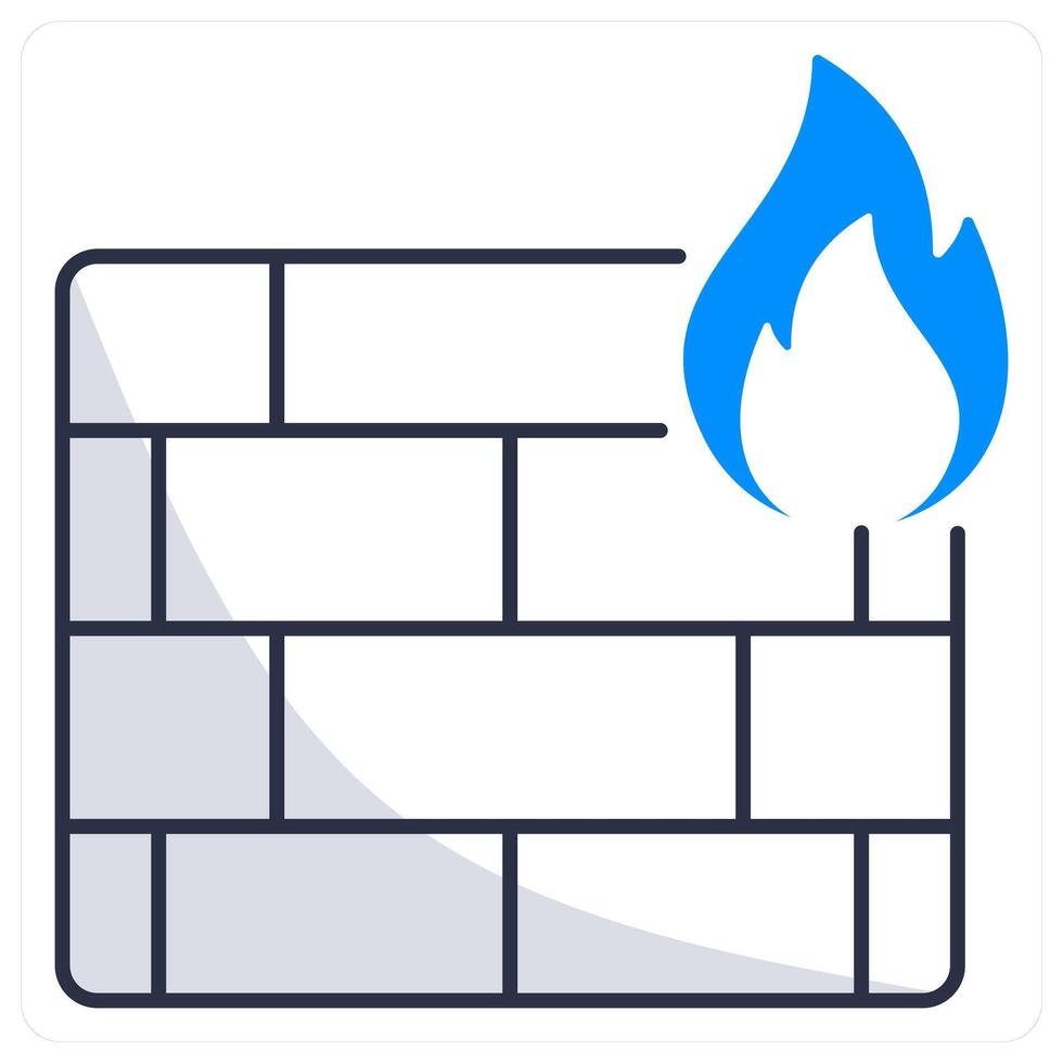 Firewall and safety icon concept vector