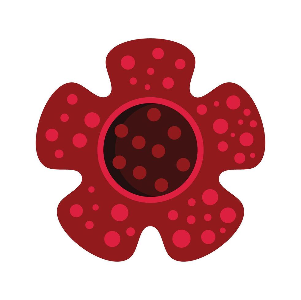Red virus cell spreading showing infection risk vector