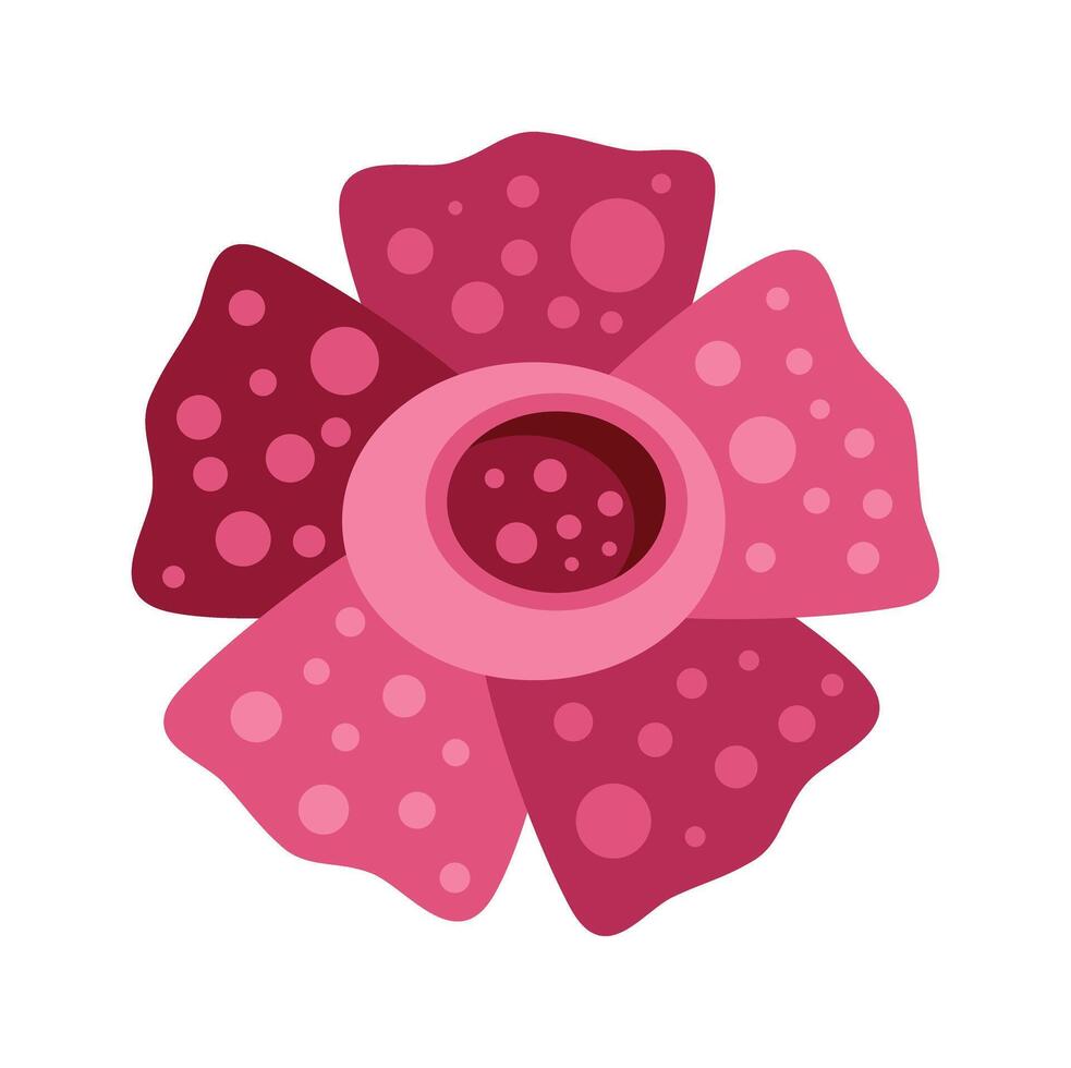 Rafflesia arnoldii flower blooming showing its unique features vector