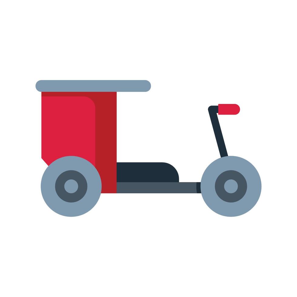 Red go kart racing on a white background vector
