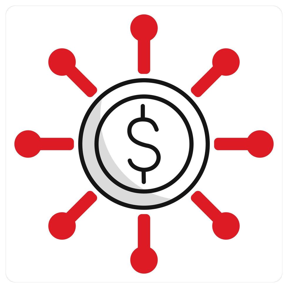 Crowdfunding and funding icon concept vector