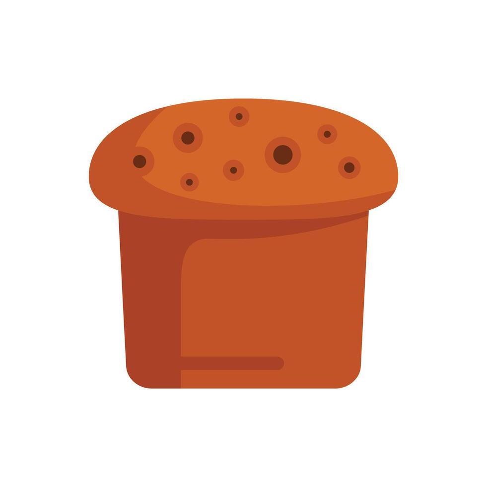 Freshly baked bread loaf with crusty top isolated on white background vector