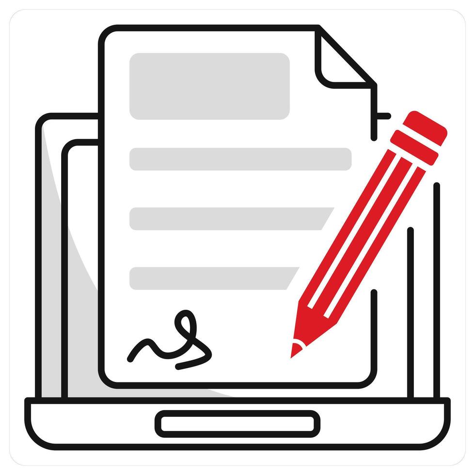 Electronic Signature and digital icon concept vector