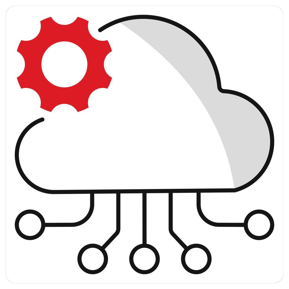 Saas and cloud icon concept vector