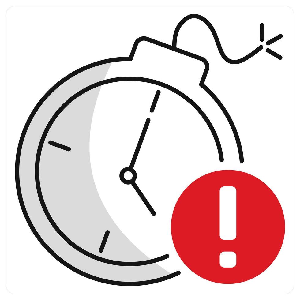 Deadline and time icon concept vector
