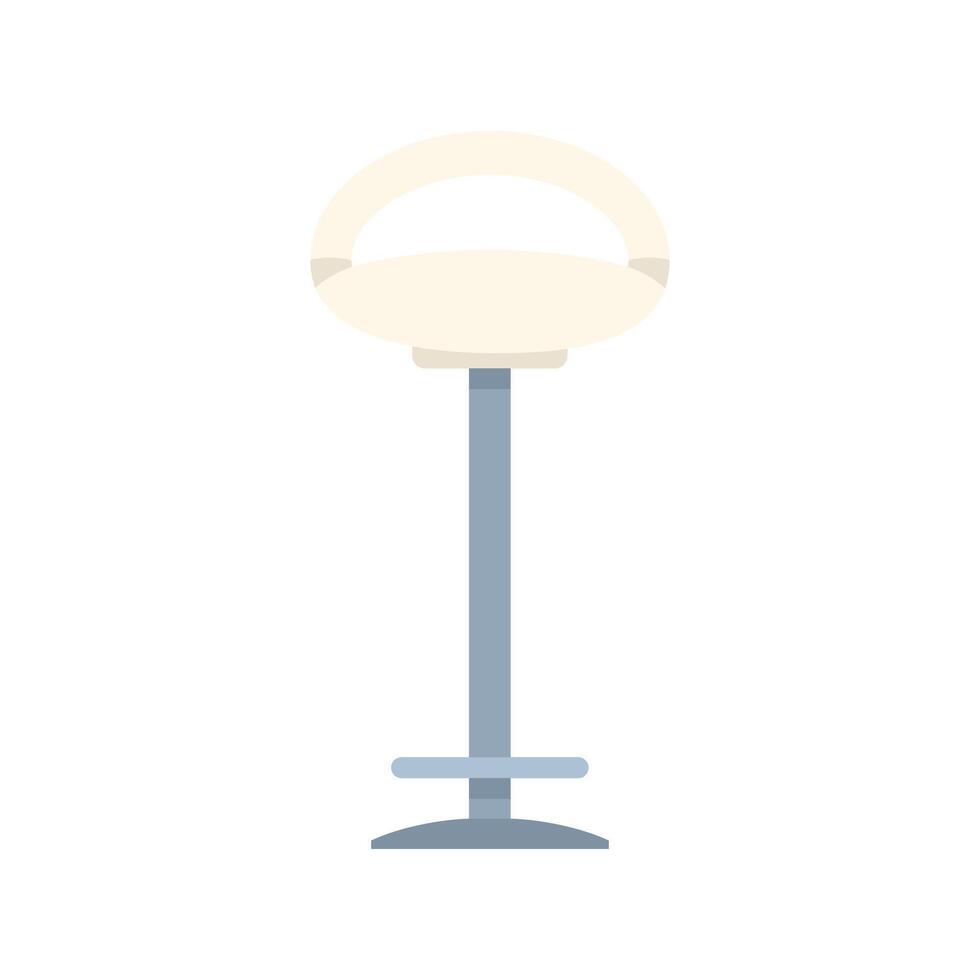 Modern round bar stool standing tall on white background vector