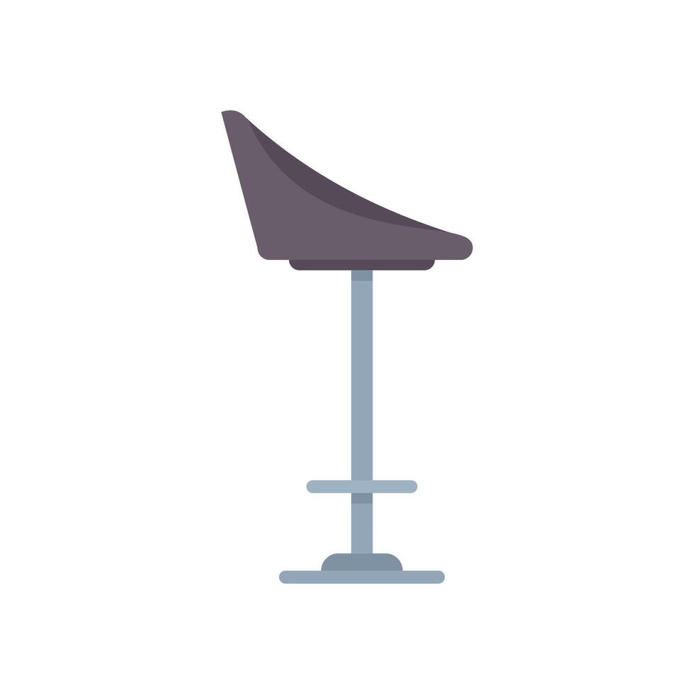 Modern bar stool with metal legs and footrest for comfortable seating vector