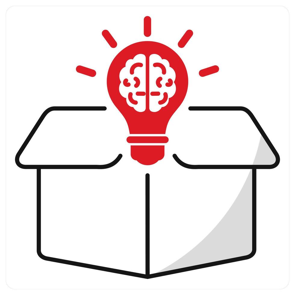 Out of Box and ideas icon concept vector