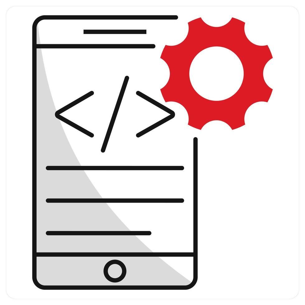 App Development and code icon concept vector