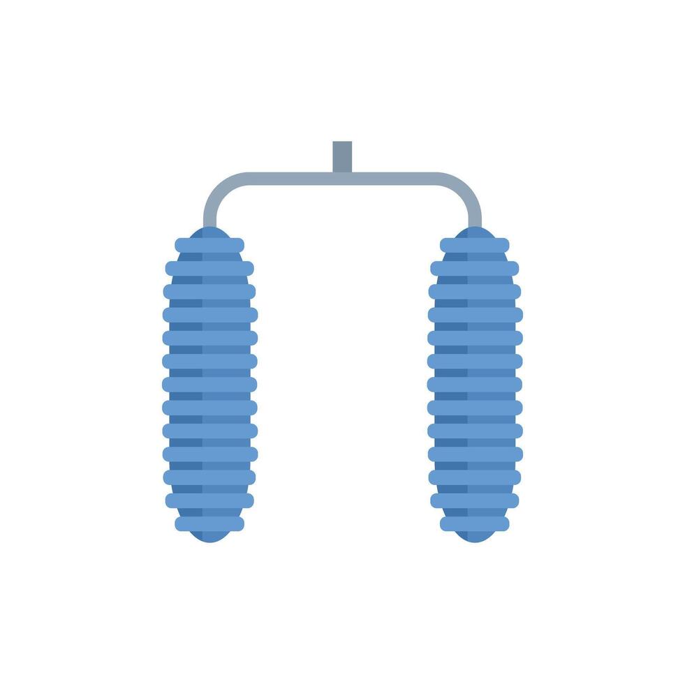 Chest expander equipment providing resistance for building muscle vector