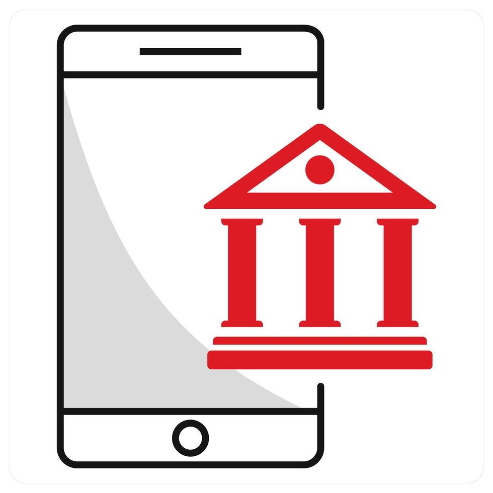 Mobile Banking and banking icon concept vector
