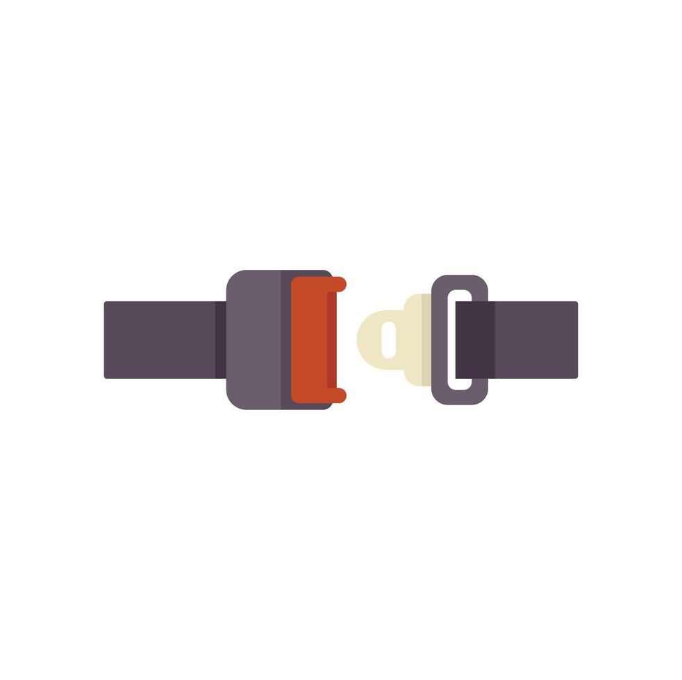 Open seat belt buckle waiting to be fastened vector