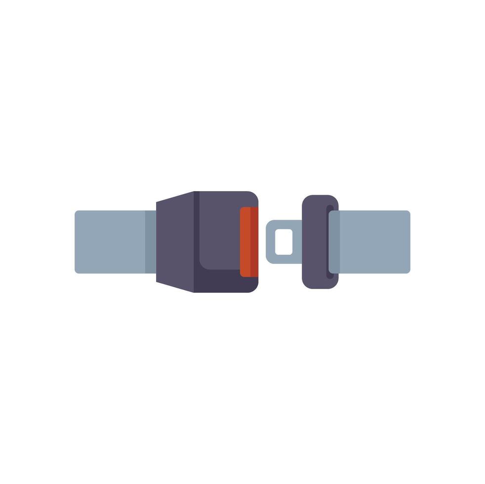 Seat belt fastened ensuring safety during travel illustration vector