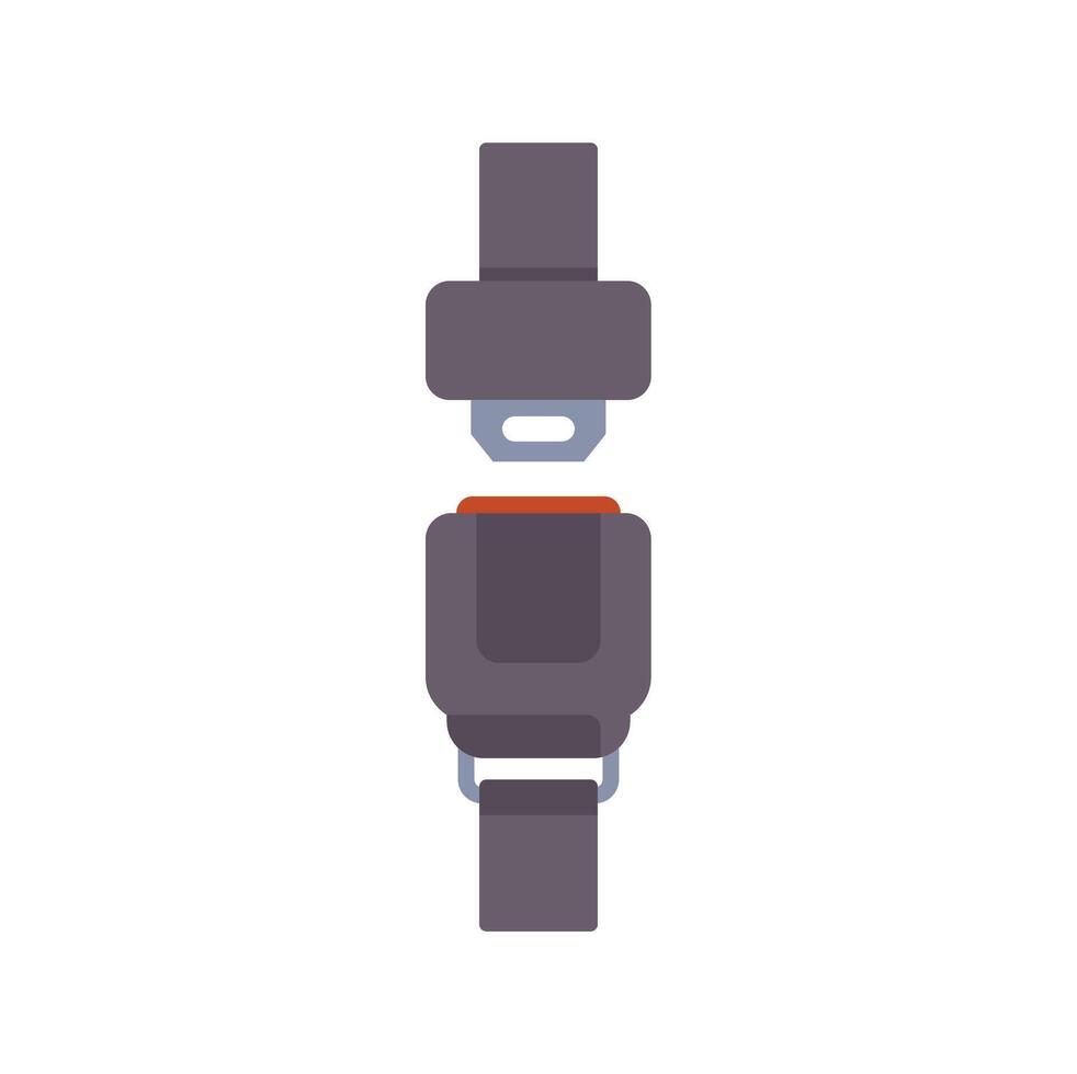 Open seat belt buckle fastener waiting to be connected vector