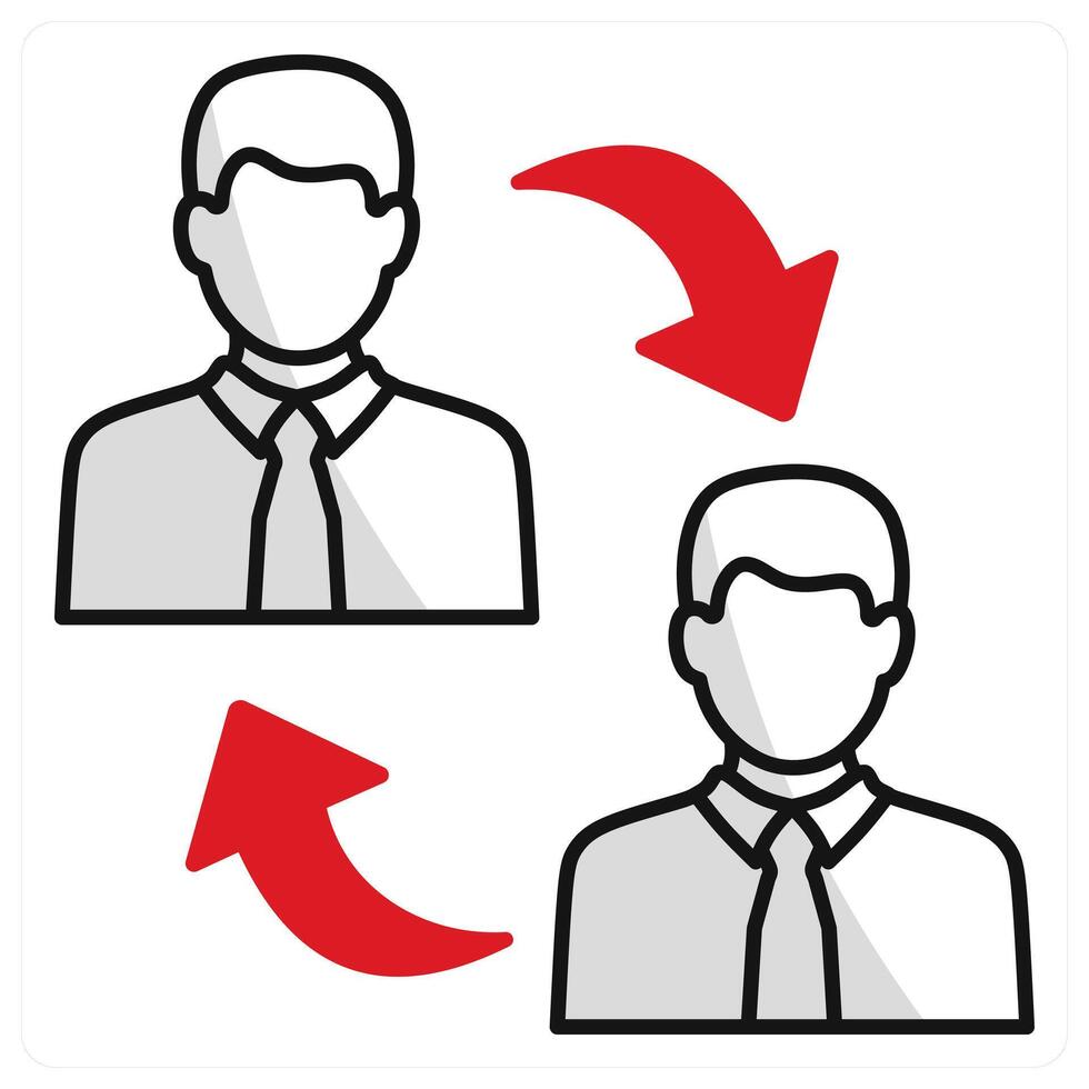 Change Management and strategy icon concept vector