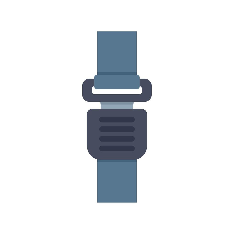 Safety belt fastened ensuring secure protection vector