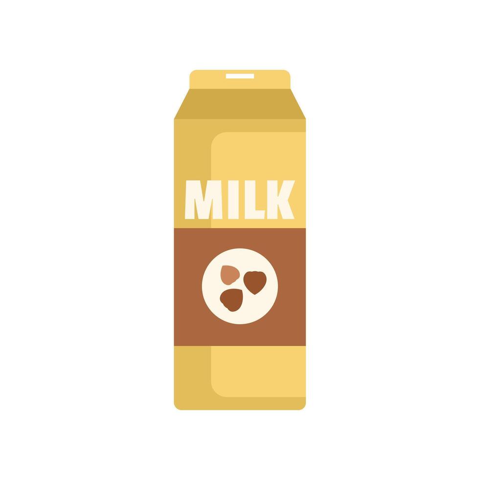Chocolate milk cardboard retail package standing up vector