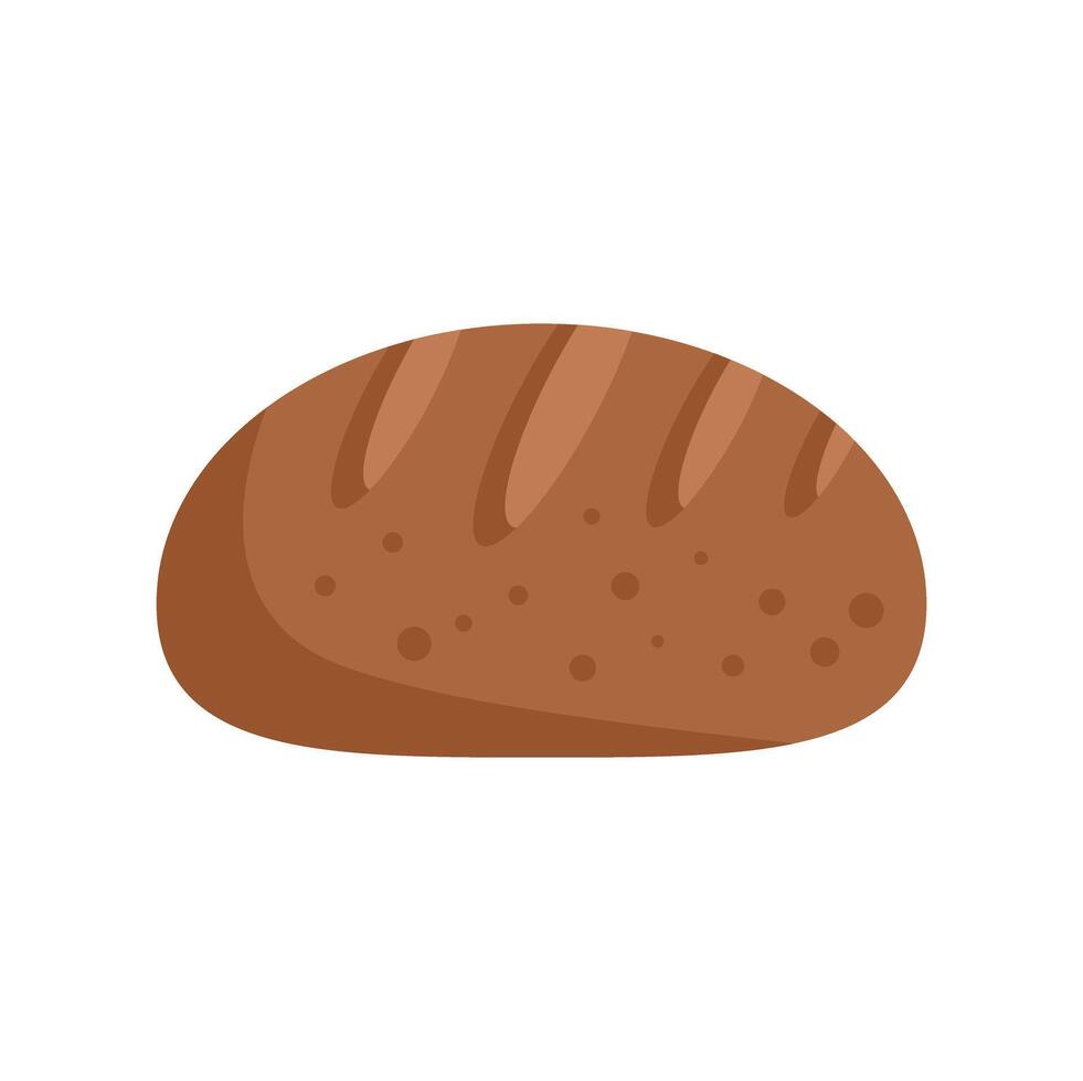 Freshly baked loaf of bread isolated on white background vector