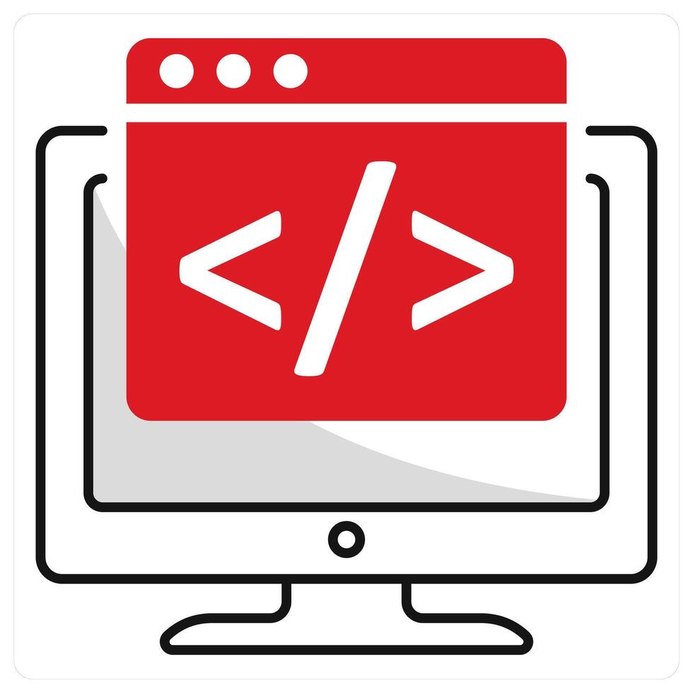 Web Development and code icon concept vector