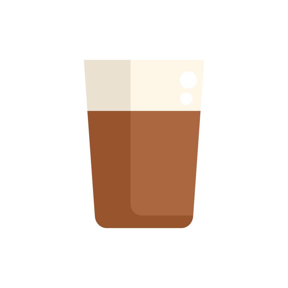 Tall glass of beer with foam on top minimalist illustration vector