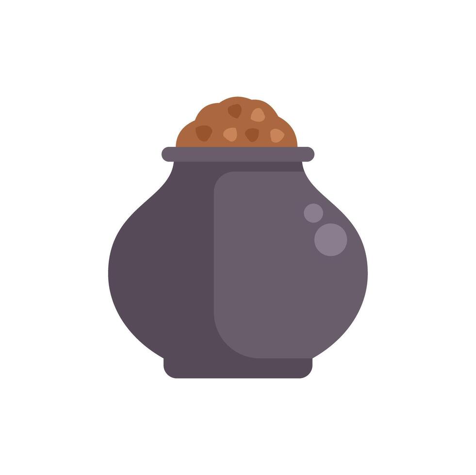 Halloween potion brewing in a cauldron with magical ingredients vector