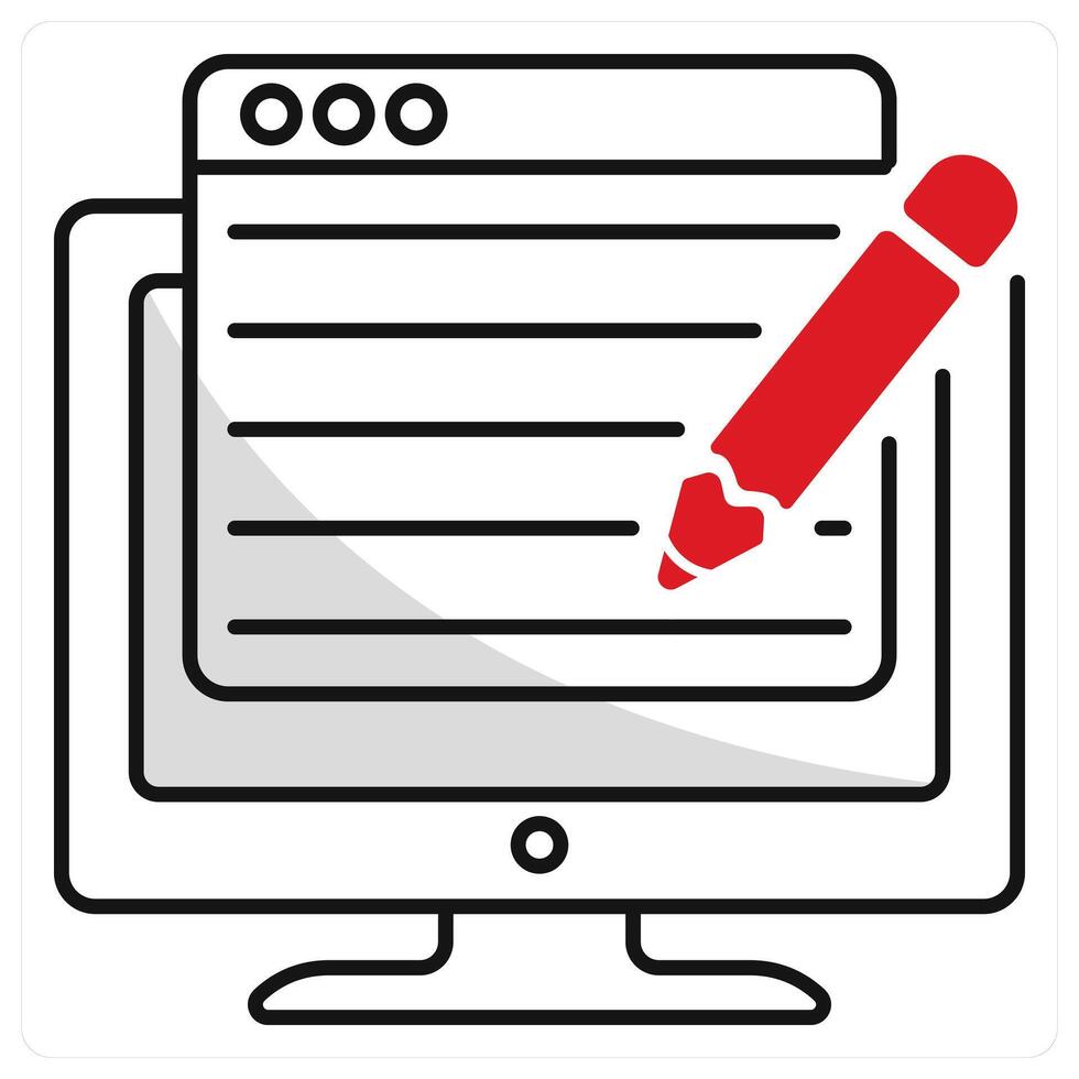 Content Writing and content icon concept vector