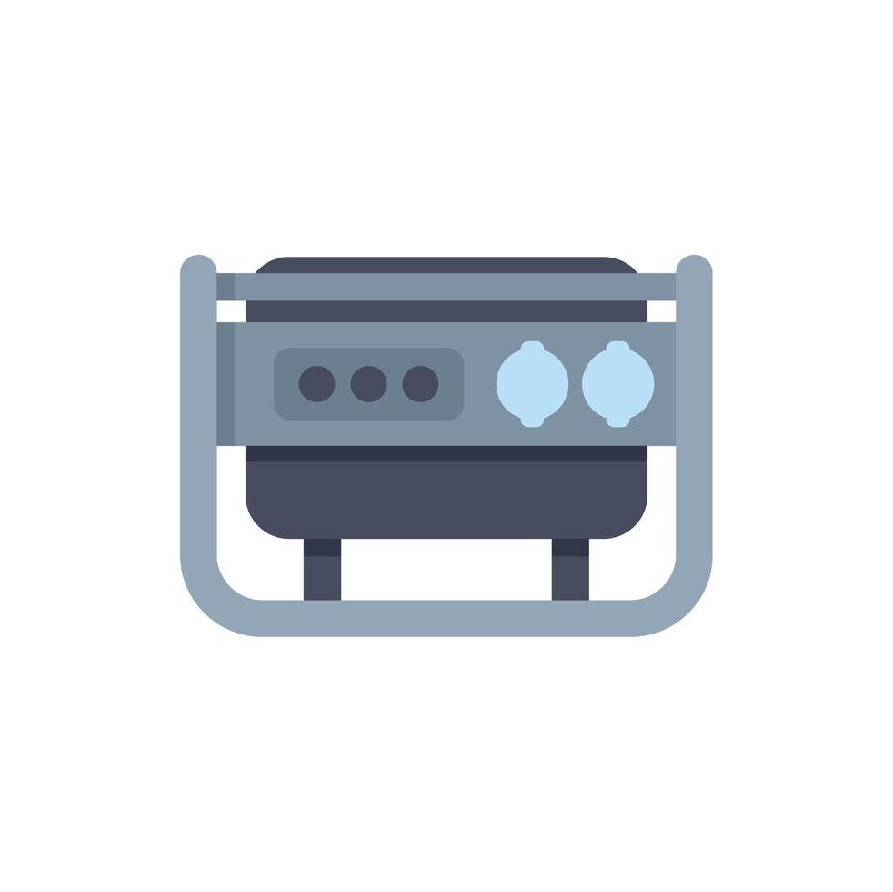 Portable power station providing electricity backup during power outage vector