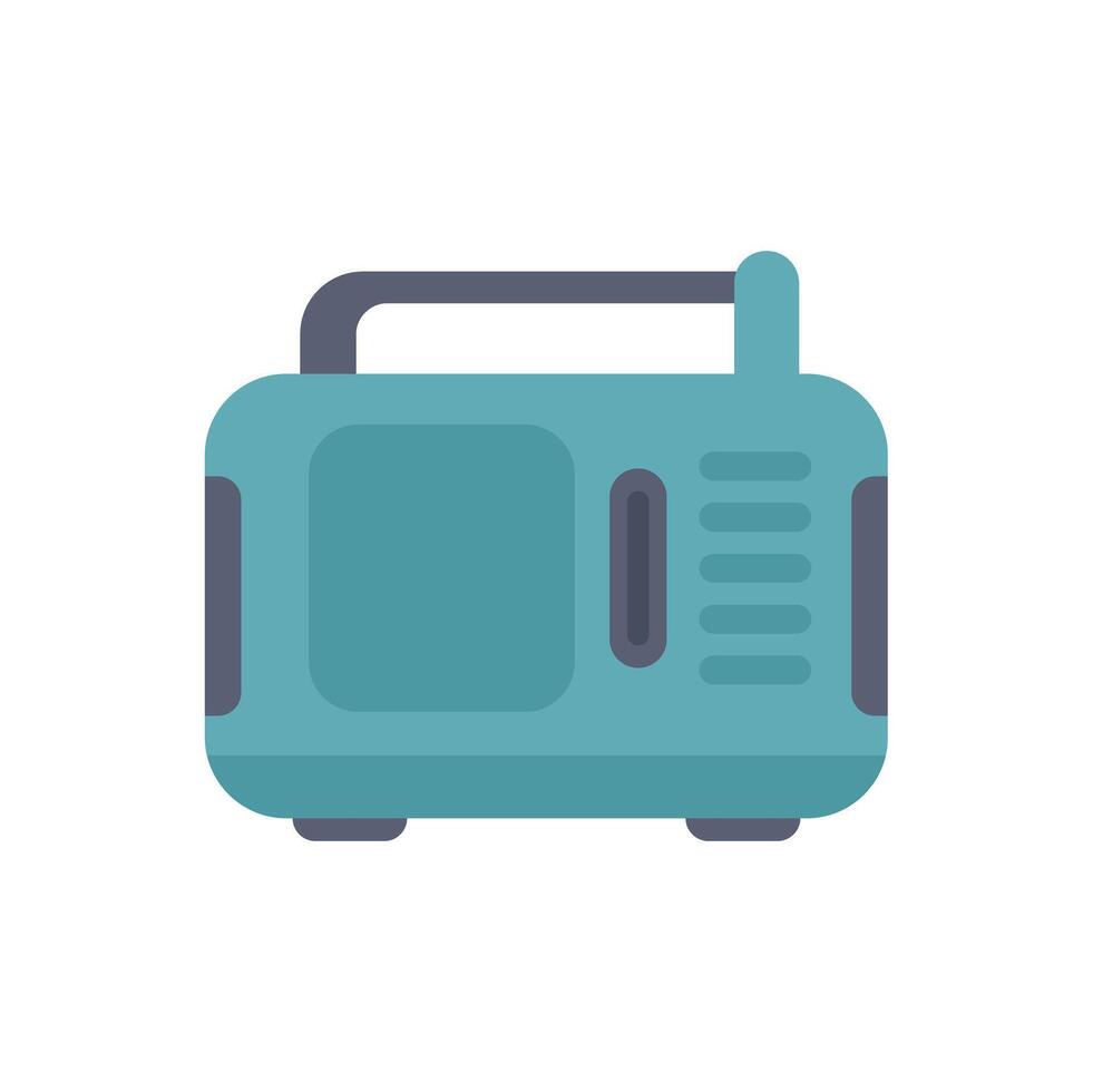 Retro style radio receiver broadcasting music and news vector